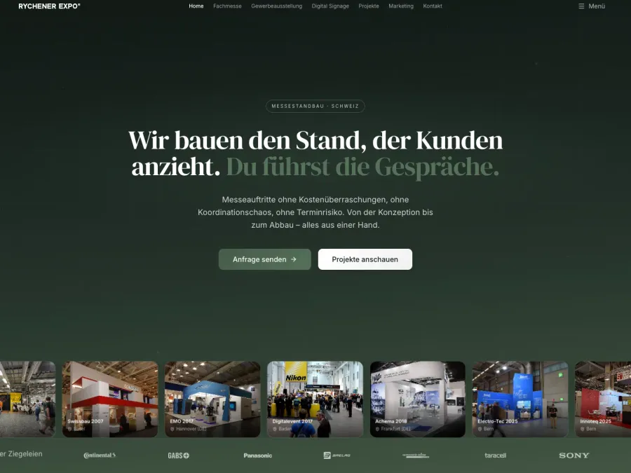 Webseite von Rychener Expo