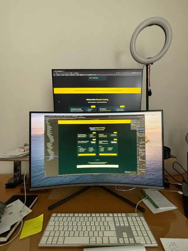 Landingpage im Aufbau