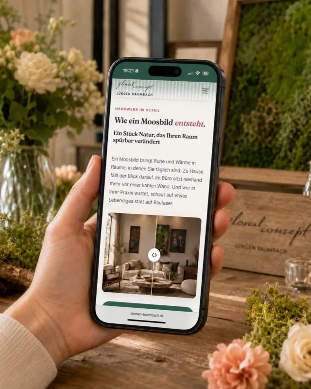 Webseite auf dem Handy